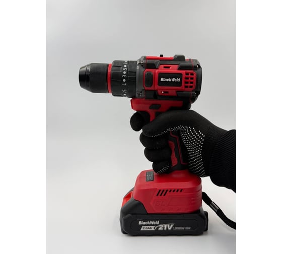 Бесщеточная аккумуляторная дрель-шуруповерт BlackWeld JZ02-10-2RB 21V 2.0Ah 150178 1