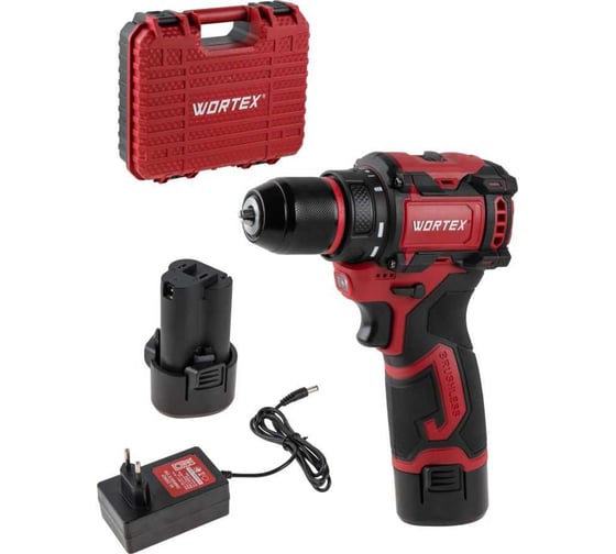 Аккумуляторная дрель-шуруповерт WORTEX BD 1213-1 Dli в чем. 12В, 40Н*м, 2х2А*ч, БЗП 10 мм ЦЗ-0282071790