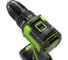 Дрель-шуруповерт аккумулятоный Greenworks DD345, 24V, б/щет, 27/45 Нм,13мм,2х2Ач,ЗУ,кор () 3708307VUC 2