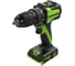 Дрель-шуруповерт аккумулятоный Greenworks DD345, 24V, б/щет, 27/45 Нм,13мм,2х2Ач,ЗУ,кор () 3708307VUC 1