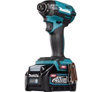 Шуруповерт ударный аккумуляторный Makita XGT BL 40В 1/4 220 Нм 4 рег. удара +  6 спец. Режимов, 2х2,5 Ач АКБ быстрое ЗУ Makpac 2 TD002GD201