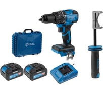 Аккумуляторная дрель-шуруповерт BULL SR 1806 R-series в чемодане XLTpro бесщеточный, Ударный, 18 В, 80 Н*м, 2х4 А*ч