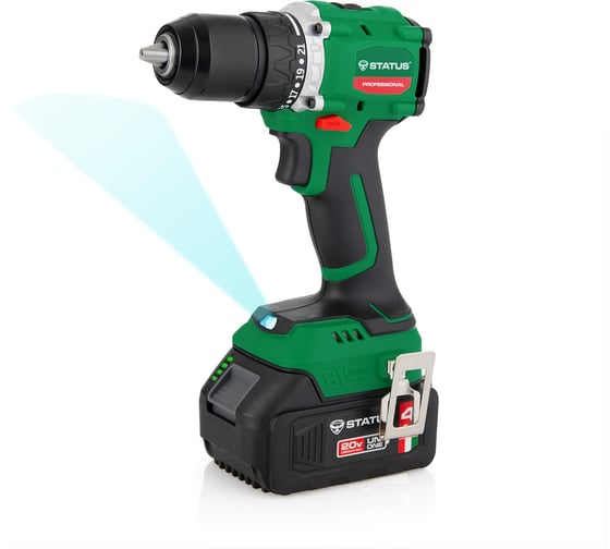 Дрель-шуруповерт аккумуляторный бесщеточный STATUS CBL21Li 07126601