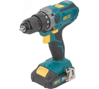 Дрель-шуруповерт аккумуляторный FIT 20 В, 0-400/1400 об/мин, 40 Нм, 2 (Li-Ion) 2,0 Ач, 1,25 ч., рез. накл., кейс 79901