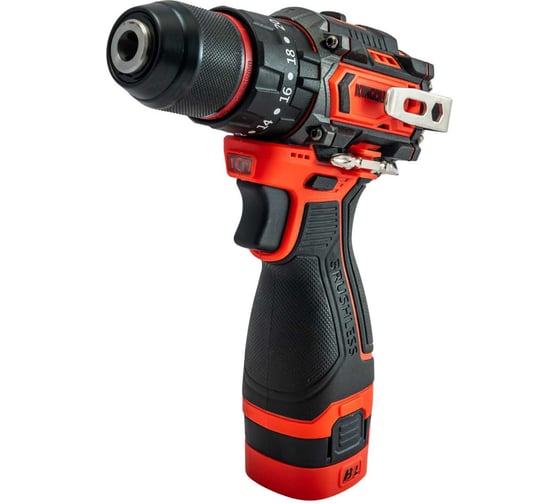 Шуруповерт бесщеточный ударный KINGQUEEN 16.8В, патрон 10мм, 1 АКБ KQ-902K