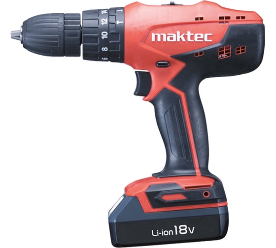 Аккумуляторная ударная дрель-шуруповерт Maktec by Makita MT081E 1