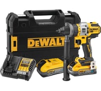 Аккумуляторная ударная дрель-шуруповерт Dewalt DCD999H2T, 18 В, 2250 об/мин, 38250 уд/мин, с 2 АКБ 5 Ач и ЗУ, в кейсе TSTAK DCD999H2T-QW