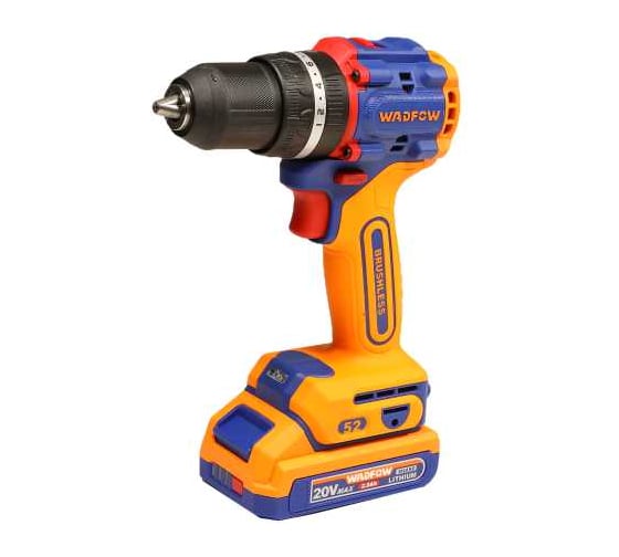 Шуруповерт аккумуляторный WADFOW с набором бит 20В 62 Нм, б/щ 4 WOS250895