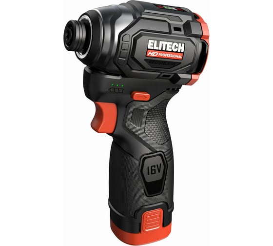 Винтовёрт аккумуляторный Elitech CS 1602L (16В,160Нм,BL,2х2Ач) HD 210297