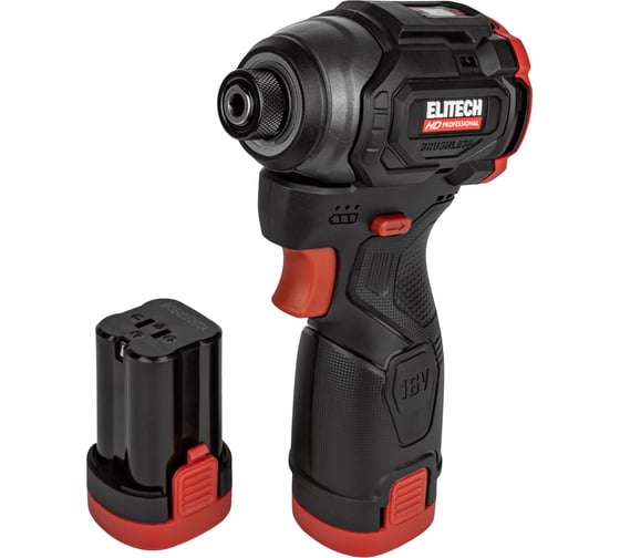 Винтовёрт аккумуляторный Elitech CS 1602L (16В,160Нм,BL,2х2Ач) HD 210297
