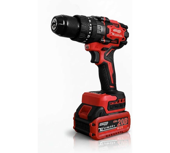 Аккумуляторный дрель-шуруповерт ударный PROKRESSPOWER Li-ion 20V 4,0Ач CD-20/170 BL Xline 170Hm 2 АКБ + ЗУ Prokress power 00-00002381
