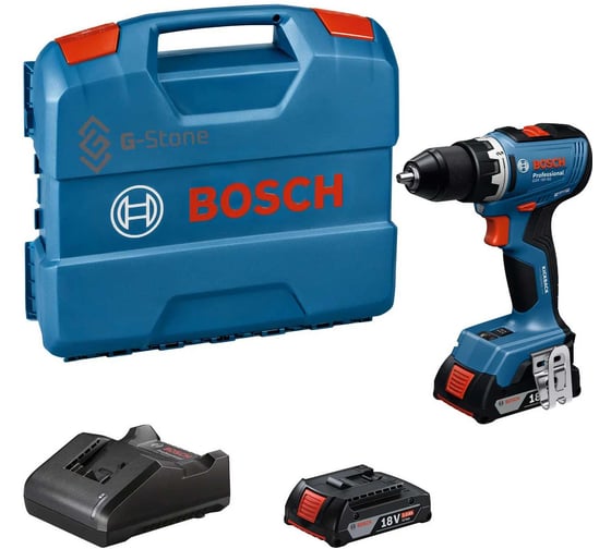 Дрель-шуруповерт аккумуляторная Bosch GSR 18V-65 2х2.0 Ач в кейсе 06019N3000