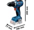 Дрель-шуруповерт аккумуляторная Bosch GSR 18V-65 2х2.0 Ач в кейсе 06019N3000 2