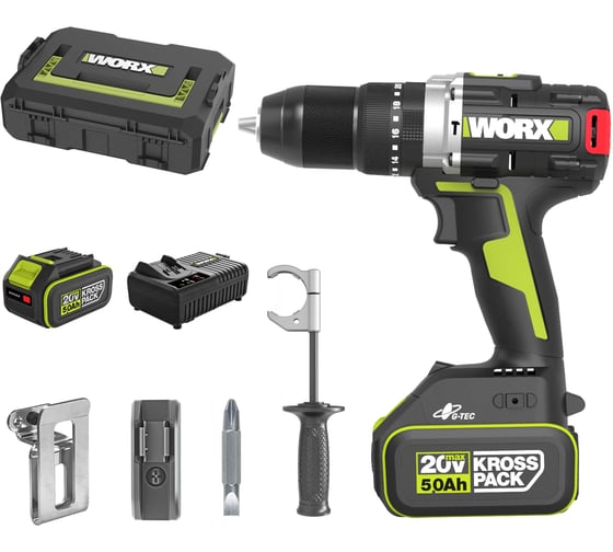 Аккумуляторная ударная дрель-шуруповерт WORX Professional WU377