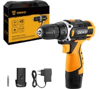 Аккумуляторная дрель-шуруповерт DEKO DKCD12V в кейсе, 12В, 2x1.5Ач 083-1006