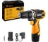 Аккумуляторная дрель-шуруповерт DEKO DKCD12V в кейсе, 12В, 2x1.5Ач 083-1006 1