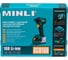 Винтоверт аккумуляторный ударный MINLI б\щет,18В,2х4АчLi-ion,0-1100\2600\3600\3800уд\м, 6-ти гр1\4,220Нм, М5-М16,кейс,подсв. 1/4 DC816 DC816B 18