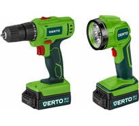 Аккумуляторная дрель-шуруповерт VERTO + фонарь VERTO 50G293