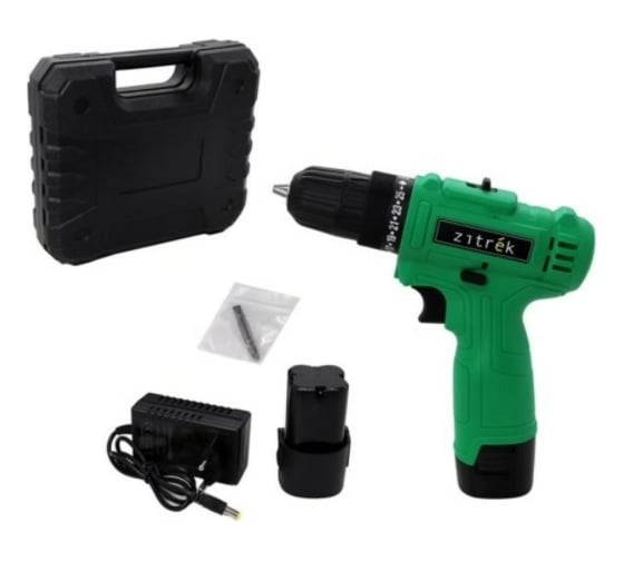 Аккумуляторная дрель-шуруповерт Zitrek Green 16.8-Li-ion (16.8В, Li-ion аккумулятор, бита) 063-4040