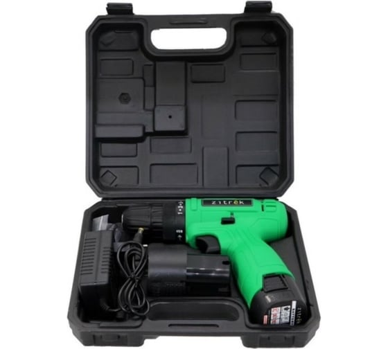 Аккумуляторная дрель-шуруповерт Zitrek Green 16.8-Li-ion (16.8В, Li-ion аккумулятор, бита) 063-4040