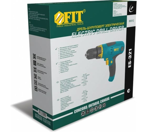 Электрическая дрель-шуруповерт FIT 80012