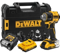 Аккумуляторная дрель-шуруповерт Dewalt DCD803D2T, 18 В, 1650 об/мин, с комплектом насадок, 2 АКБ 2 Ач и ЗУ, в кейсе TSTAK DCD803D2T-QW