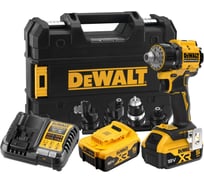 Аккумуляторная дрель-шуруповерт Dewalt DCD803P2T, 18 В, 1650 об/мин, с комплектом насадок, 2 АКБ 5 Ач и ЗУ, в кейсе TSTAK DCD803P2T-QW