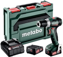 Аккумуляторная дрель-шуруповерт Metabo PowerMaxx BS 12 BL, 12 В, 1600 об/мин, с 2 АКБ 2 Ач и ЗУ, в кейсе metaBOX 601044500