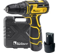 Дрель-шуруповёрт 12V, 17Нм, 10мм Kolner KСD 12-2LС (2х1.5Ач, ЗУ, кейс), 8020100313
