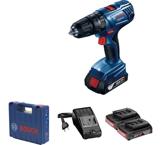 Аккумуляторная ударная дрель-шуруповерт Bosch GSB 180-Li GBA 18V 2.0 Ah 06019F8307