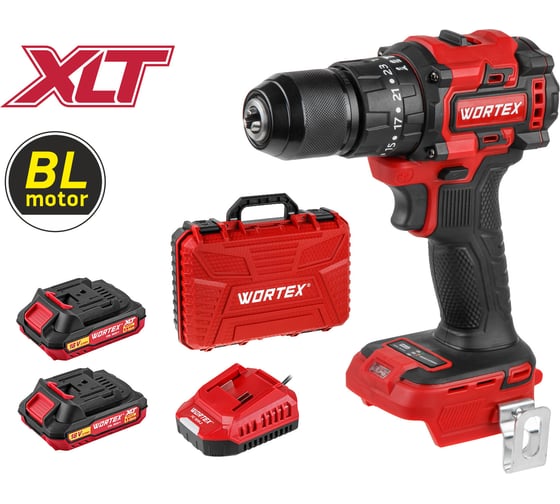 Аккум. ударная дрель-шуруповерт WORTEX BD 2030-1 Li в чем. XLT SET БЕСЩЕТ., 18 В, 55 Н*м, 2х2 А*ч ЦИ-2935766592