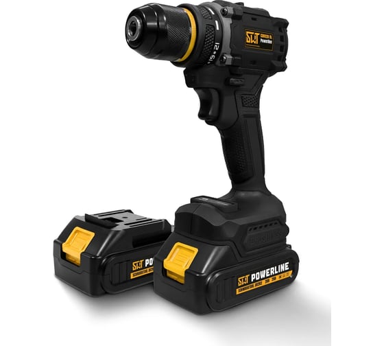 Дрель-шуруповерт аккумуляторная бесщеточная Schwarztool CD-8020 BL 20 В, 2 Ач, 80 Нм, 2 аккумулятора, зарядное устройство 00-00003551