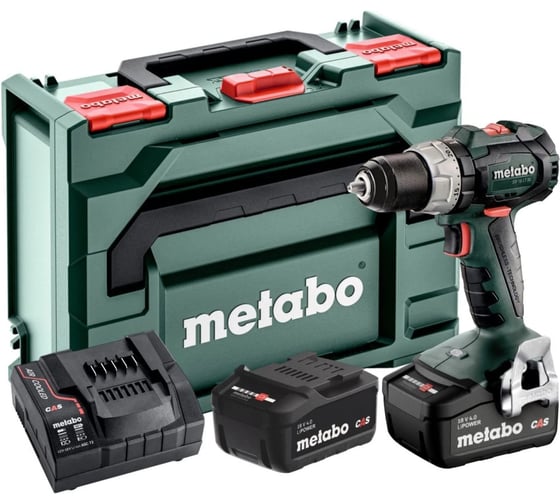 Аккумуляторная ударная дрель-шуруповерт Metabo SB 18 LT BL, 18 В, 2100 об/мин, 31950 уд/мин, с 2 АКБ 4 Ач и ЗУ, в кейсе metaBOX 602316500