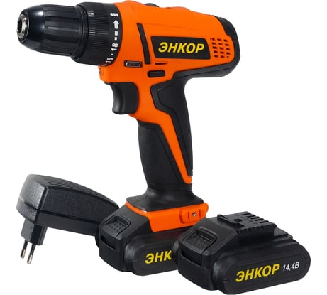 Аккумуляторная дрель-шуруповерт Энкор ДША-2 14,4ЭР/10Л 50025