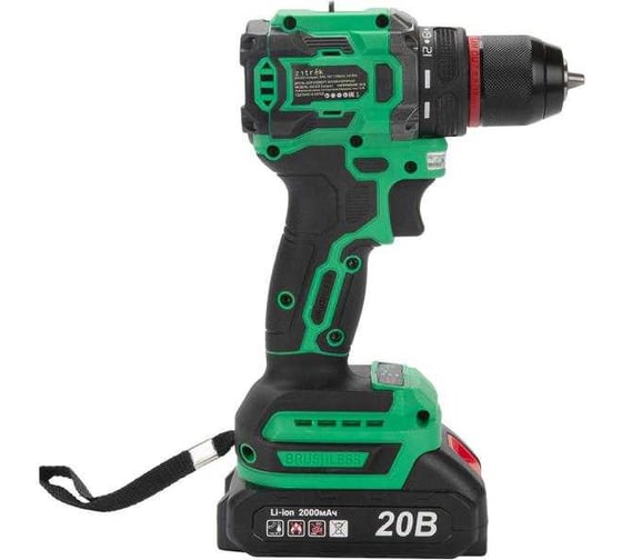 Дрель-шуруповерт Zitrek аккумуляторная бесщеточная компактная ZKCD20 Compact в кейсе, с набором осна 081-1194