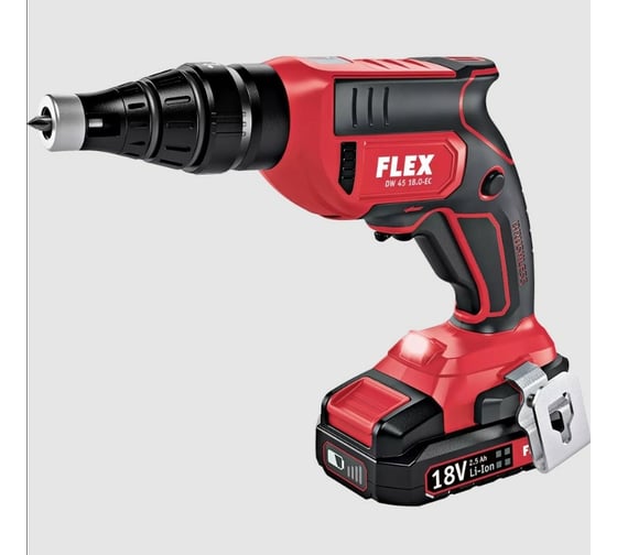 Аккумуляторный шуруповерт для гипсокартона FLEX DW 45 18.0-EC/2.5 Set 467146