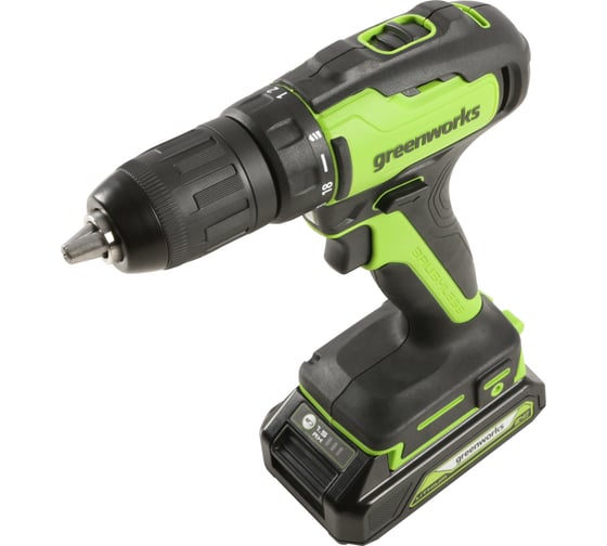Аккумуляторная дрель-шуруповерт GreenWorks GD24DD35K2 3704007UA
