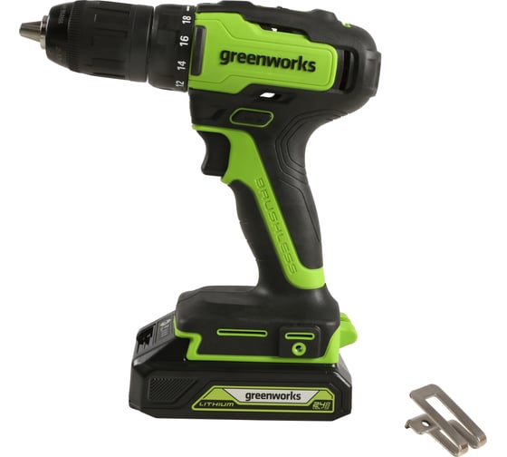 Аккумуляторная дрель-шуруповерт GreenWorks GD24DD35K2 3704007UA