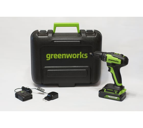 Аккумуляторная дрель-шуруповерт GreenWorks GD24DD35K2 3704007UA