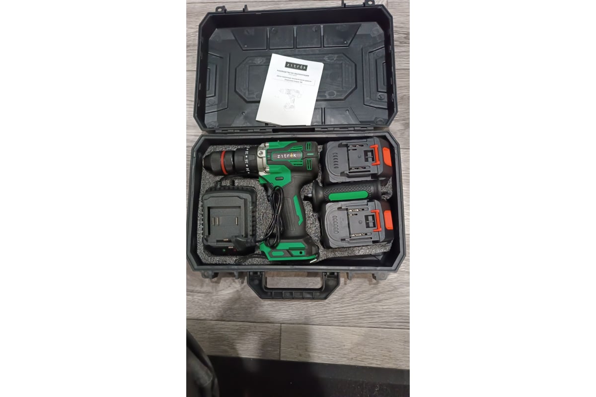 Аккумуляторная ударная дрель-шуруповерт Zitrek Green Impact 18V 063-4046 -  выгодная цена, отзывы, характеристики, 1 видео, фото - купить в Москве и РФ