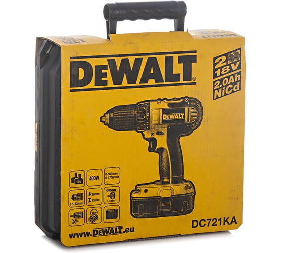 Аккумуляторная дрель - винтоверт DeWALT DC 721 KA