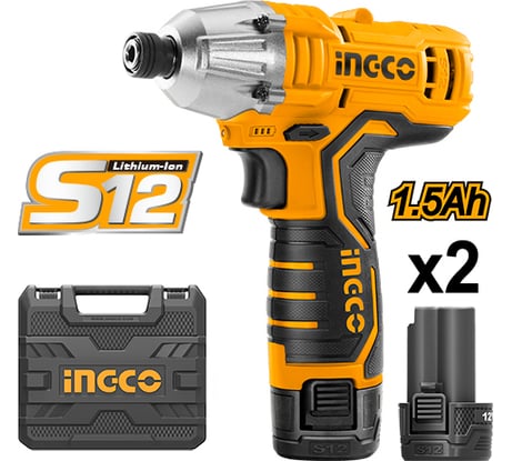 Аккумуляторный ударный шуруповерт INGCO Li-ion 12В CIRLI1201