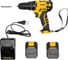 Аккумуляторная дрель-шуруповерт Denzel CDL-12-02BM, Li-Ion, 12 В, 2 аккумулятора 26105 33