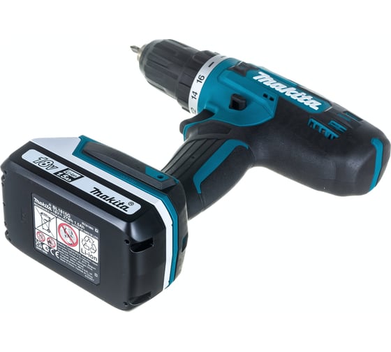 Дрель-шуруповерт аккумуляторная Makita G-серия 18В, 13мм, 42/24Нм (2x1,5Ач, з/у) DF488DWE