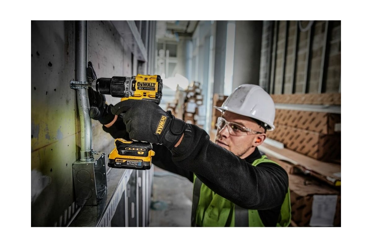 Ударная дрель-шуруповерт Dewalt Powerstack DCD805E1T-QW - выгодная цена,  отзывы, характеристики, фото - купить в Москве и РФ