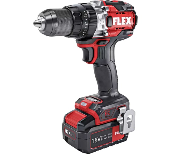 Двухскоростная аккумуляторная ударная дрель FLEX PD 2G 18.0-EC-HD/5.0 Set 515701