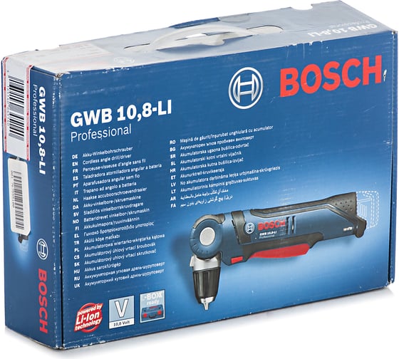 Аккумуляторная угловая дрель-iшуруповерт Bosch GWB 12V-10 Professional Solo 0.601.390.905