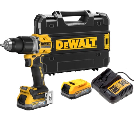 Ударная бесщеточная дрель-шуруповерт DEWALT 2 скорости, 2 АКБ 18 В XR Li-Ion DCD805E2T-QW