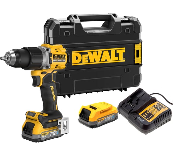 Ударная бесщеточная дрель-шуруповерт DEWALT 2 скорости, 2 АКБ 18 В XR Li-Ion DCD805E2T-QW