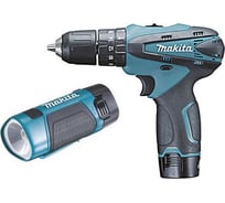 Аккумуляторная ударная дрель-шуруповерт Makita + фонарь HP330DWLE